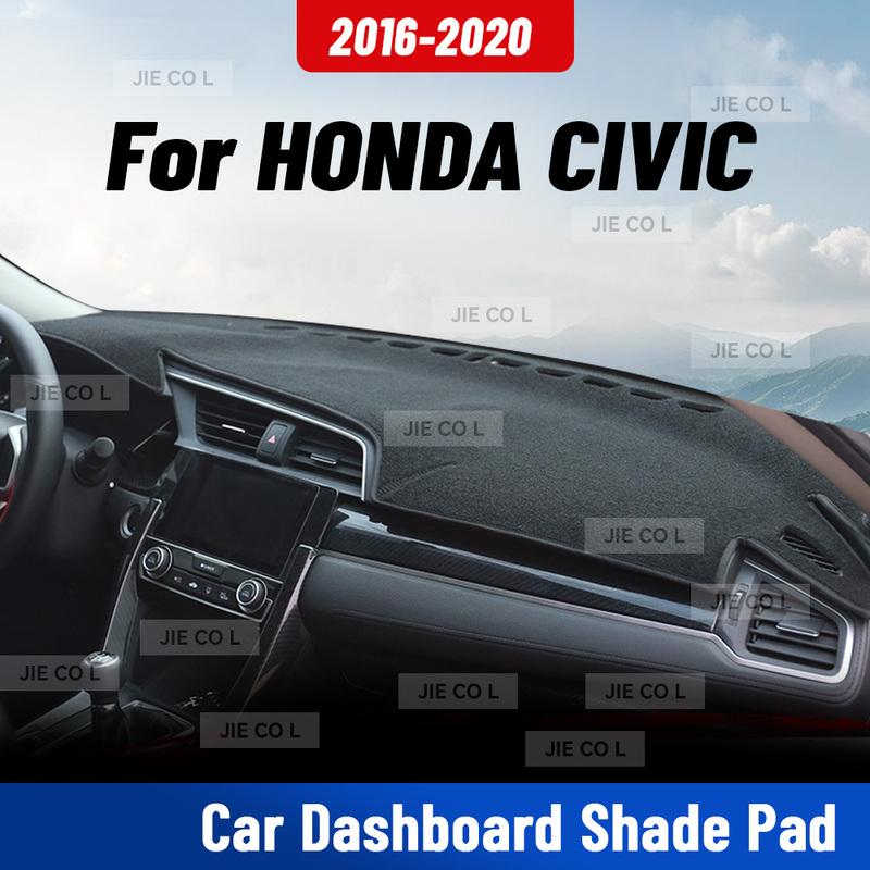 Для HONDA CIVIC 2016- Автомобильный коврик на панель приборов, защита от УФ-лучей, чехол на панель, коврик-солнцезащита, защитные аксессуары