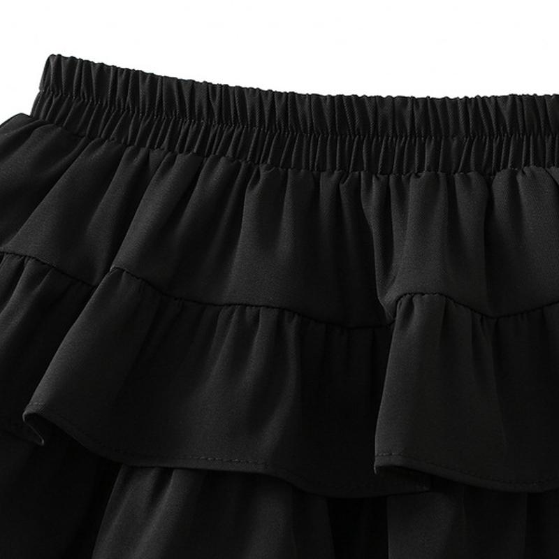 Юбки-торты с оборками для девочек, 2 цвета, 120-160, детская юбка с высокой талией, милая, милая, корейская, нежная, кавайная, А-силуэт
