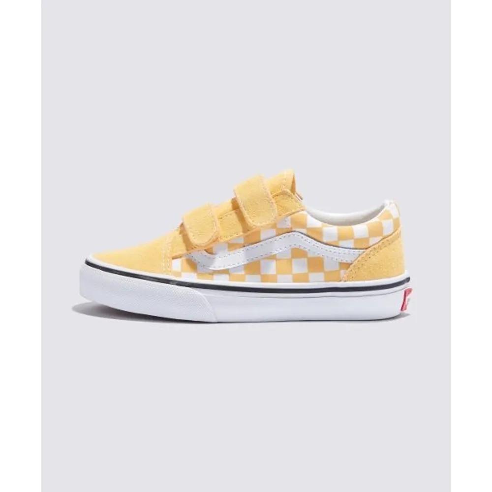 Vans KIDS Old Skool V Color Theory Checkerboard Banana Cream