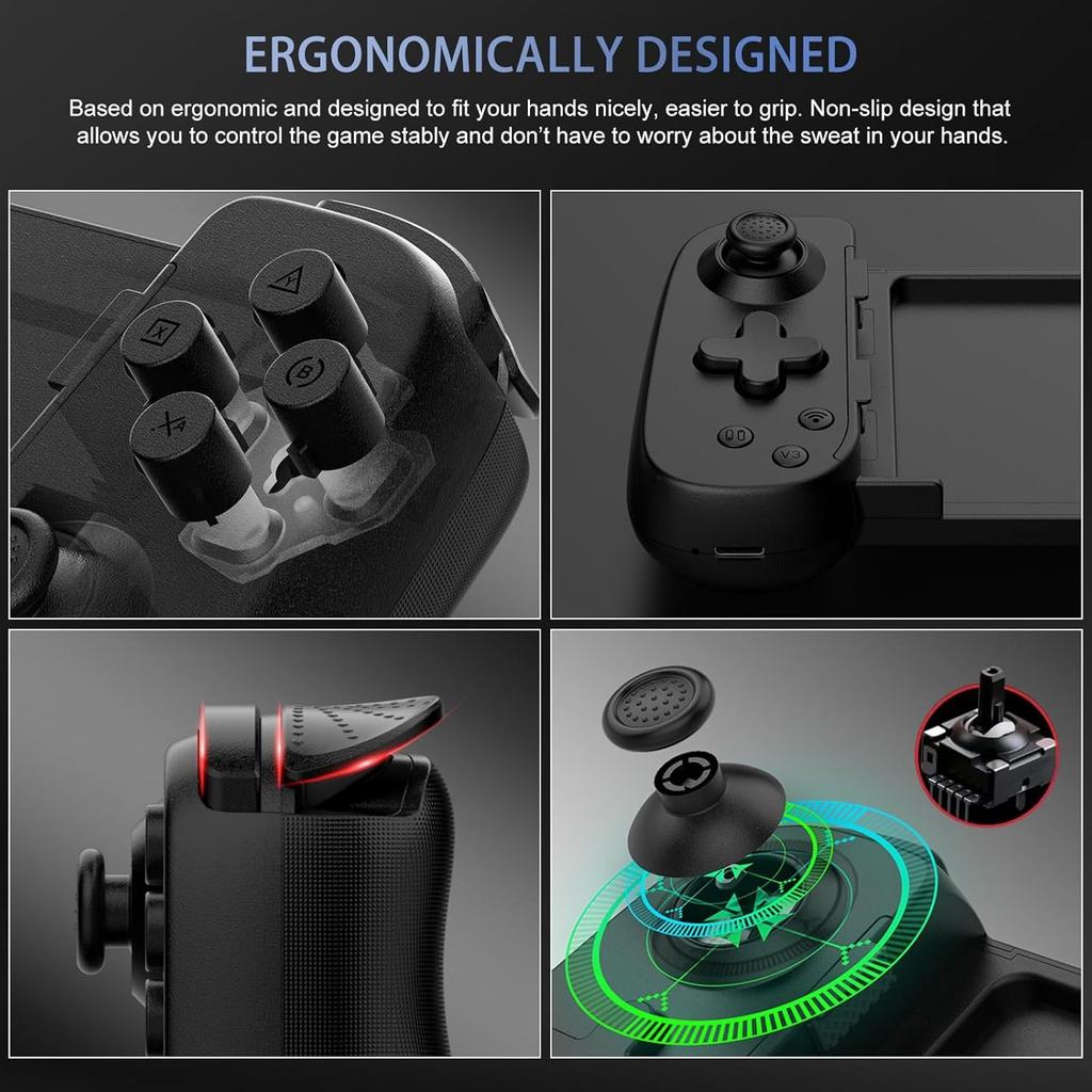 D7 растягивающийся беспроводной контроллер для игровой консоли Bluetooth геймпад левый / правый игровой переключатель Hall Rocker Handle PS4 Xbox PS5