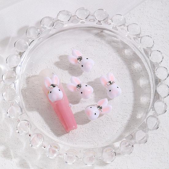 Yousheng 10 шт. украшения для ногтей в виде маленького кролика милые мультяшные украшения для ногтей для красивых и очаровательных аксессуаров для ногтей