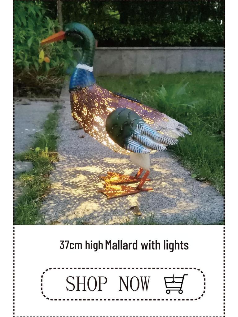 European & American Outdoor Garden Luminous Wrought Iron Swan Ornaments Solar Lights