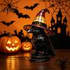 Декоративная прикроватная лампа, витражная лампа в виде шляпы ведьмы, Хэллоуин, черный кот, призрак, ворон, ночная атмосфера, свет для фильмов, готический ретро
