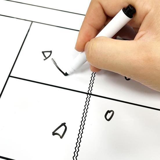 Dry Erase Tennis Coaching Clipboard Double-Sided Tennis Tactical White Board with Marker Pen for Tennis Training