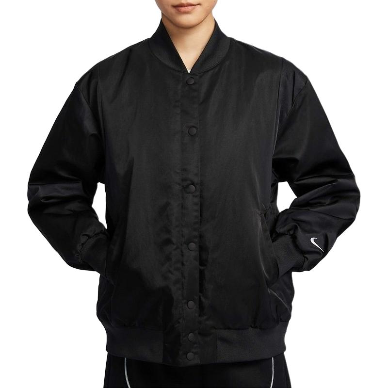 Nike Sports Casual Woven Single-Breasted Jacket Women Jackets Black HJ0972010