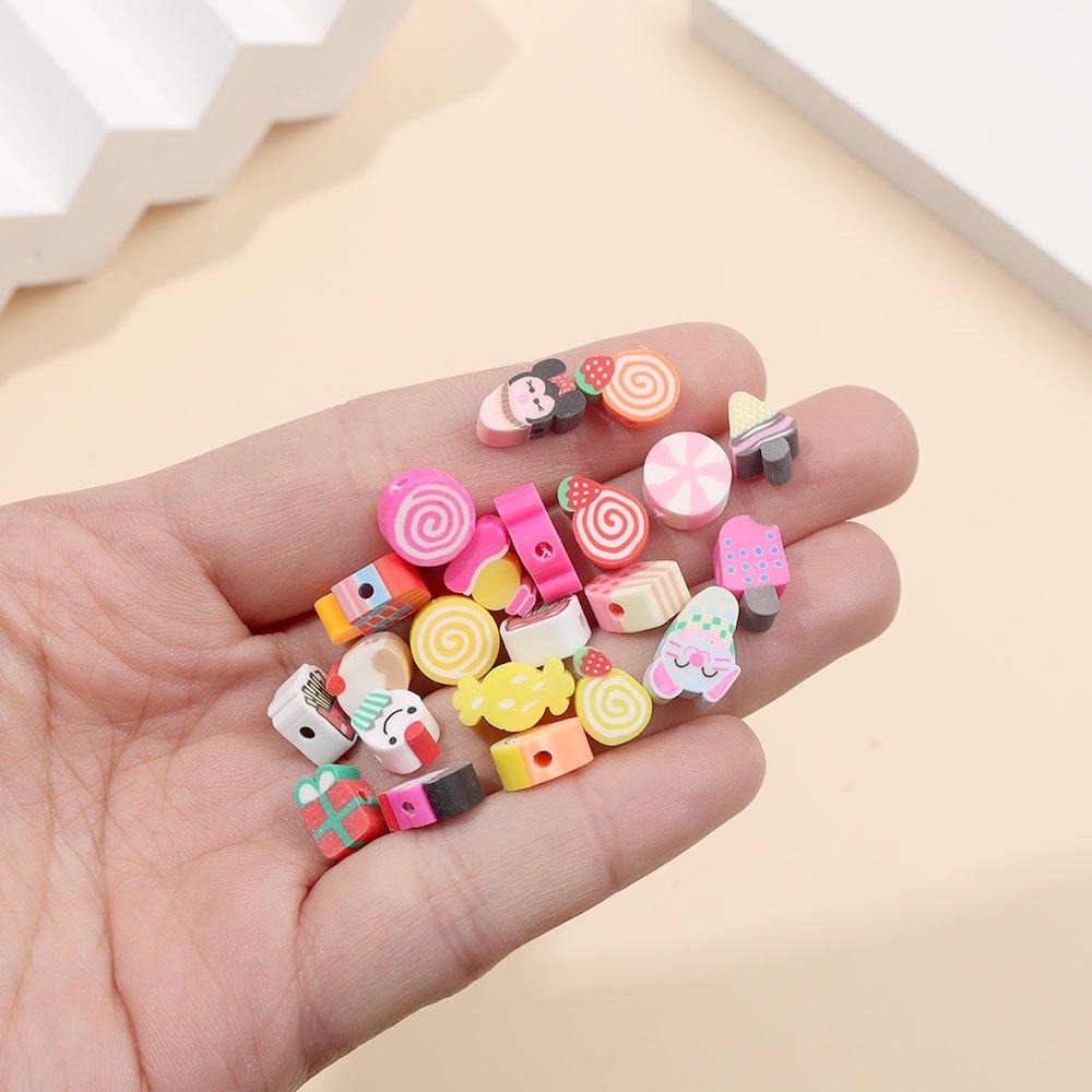 31/51/101 шт. смешанные полимерные глиняные разделительные бусины, креативные мягкие керамические декоративные бусины, браслет на лодыжку для лета и пляжа своими руками