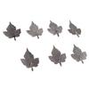 7pcs Leaf Pendant Healthy Zinc Alloy Durable DIY Ingenious Craft Leaves Pendant for Party Black