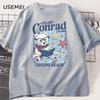 Team Conrad Junior Mint Bear T Shirt Summer Beach Tee Men Women Loose Cotton Short Sleeve T-shirt Crewneck Tshirt Breathable