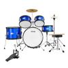 Kids Drum Set 5-Piece 16 in Beginner Children Drum Set with Throne Blue