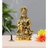 Gifts Hanuman Ji Statue Sitting In Metal Hanuman Ji Idol Bajrangbali Murti Gift Article Decorative Showpiece, Multicolour, 1 Piece