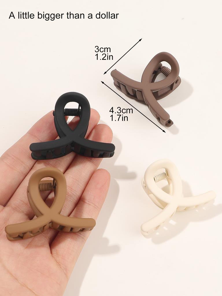 5 шт. Маленькие заколки для волос для женщин и девочек, Прочные матовые заколки-крабы для тонких волос, Сильно фиксирующие нескользящие заколки-крабы среднего размера для волос