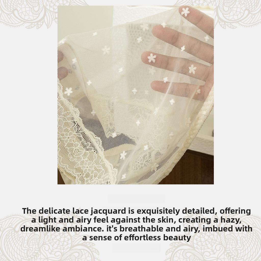 Female Spring and Summer Sexy and Comfortable Translucent Lace Crotch High Split Underwear