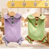 Cute Dot Rint Dog Jumpsuits Dog Clothes Sweet Pet Overalls Fashion Puppy Pajamas Soft Cat Romper Pet Jumpsuit Poodle Dog Apparel