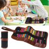 School Office Supplies 20 Hole Roll Up Pouch Pen Bag Pen Case Pen Curtain Stationery Organizer