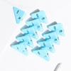 10/20pcs Triangle Corner Clips Set Transparent Colorful Page Holder Paper Clip File Index Clamp Office School Desk Organizer