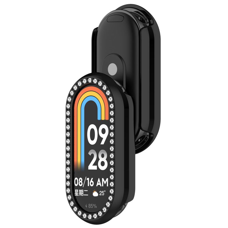 Жесткий защитный чехол с алмазным покрытием из ПК для Xiaomi Mi Band 9, 9 NFC, 8 NFC - Различные цвета