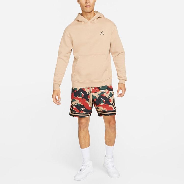Men's Air Jordan Flight Heritage Diamond Camouflage Mesh Breathable Casual Sports Shorts Yellow DC7414-245