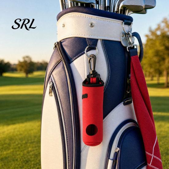 Golf Ball Tee Organizer Carry Bag with Clip, Hold 3 Balls & Tees, Carrier Pouch for Bag, Holder, Accessories