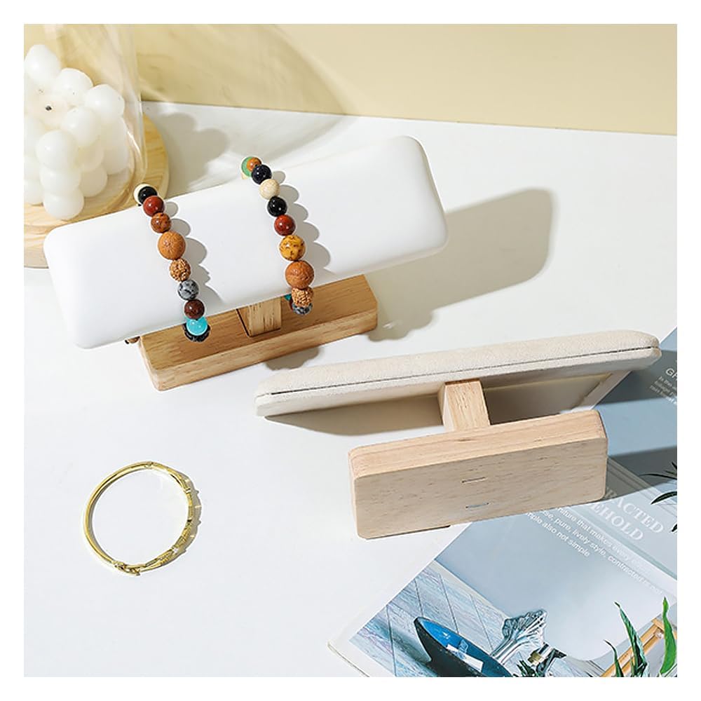 Стильная подставка для часов из ПУ с акцентами из натурального дерева, идеально подходит для домашнего или розничногоdisplay. Т-образная подставка/аксессуар для 2-4 часов, (черный)