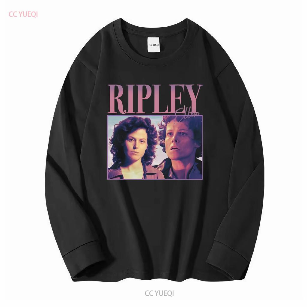 90s Retro style T shirt Ellen Ripley long or short sleeves vintage Washed Breathable Slightly streetwear Versatile fashion