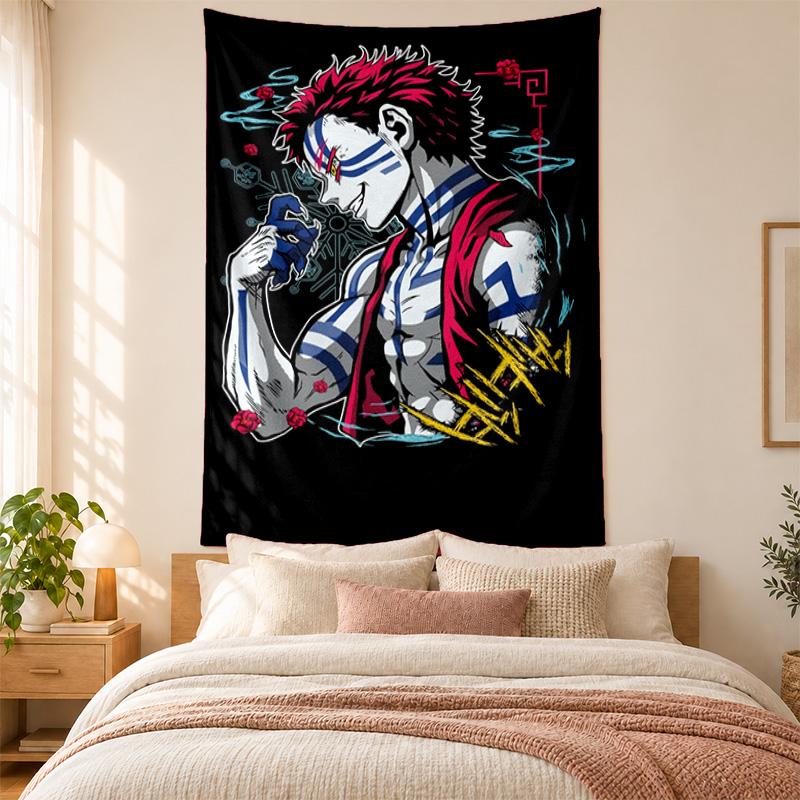 Akaza Demon Slayer Tapestry highquality for decorating living room bedroom dorm walls ideal as bedroom wallart orholiday gift