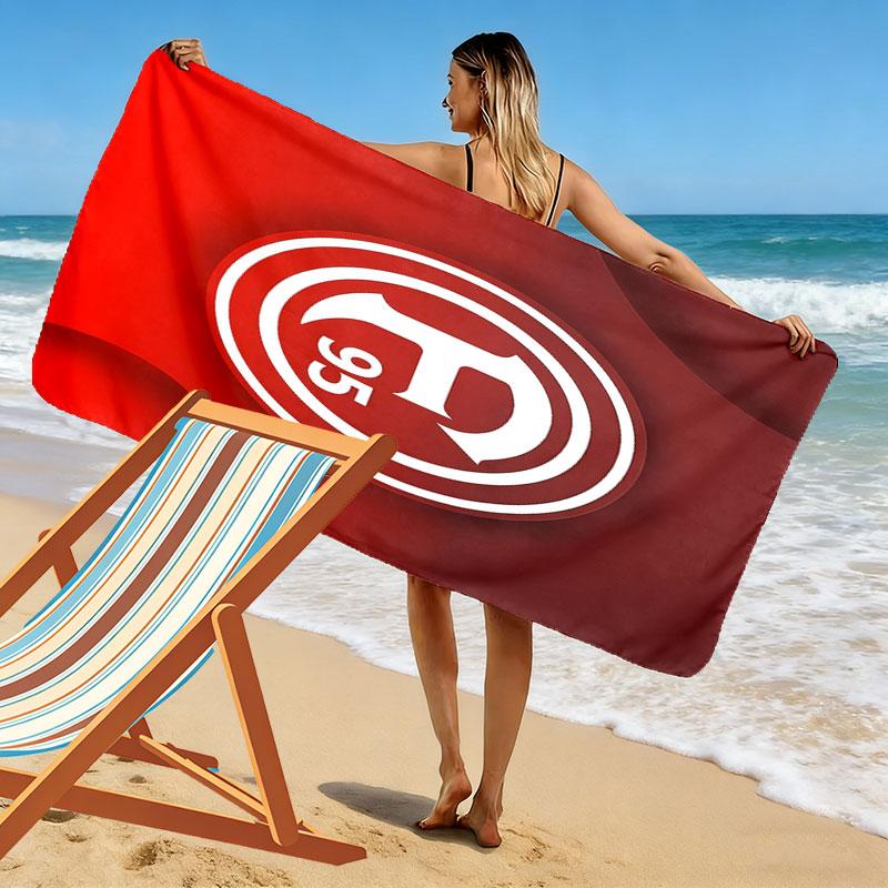 F95 logo Print Beach Towel, Large Soft Quick Dry Towel for Beach Camping Swimming