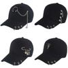 Personalized Chain Hip Hop Baseball Cap Creative Piercing Ring Caps Punk Casual Solid Adjustable Unisex Hat Snapback Hats Golf Cap Travel Hat