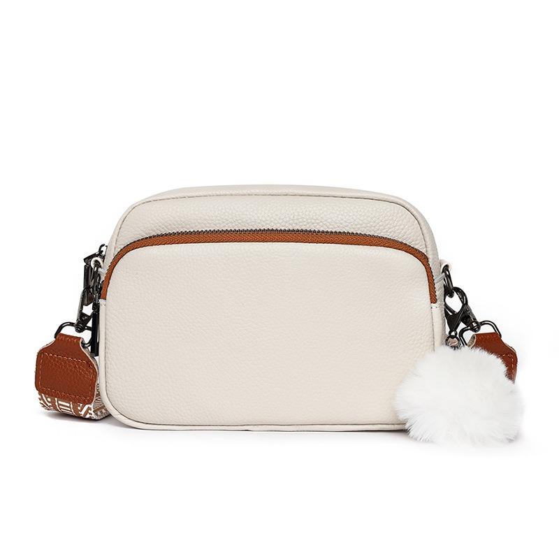 New women's bag first layer cowhide messenger bag niche shoulder bag fashion women's bag high-end leather small square bag