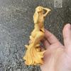 Деревянная статуя русалки Вода Рыба Девушка Скульптура Ручная резьба по дереву Домашнее украшение Фигурка красоты Коллекция ремесел Подарок для девушки