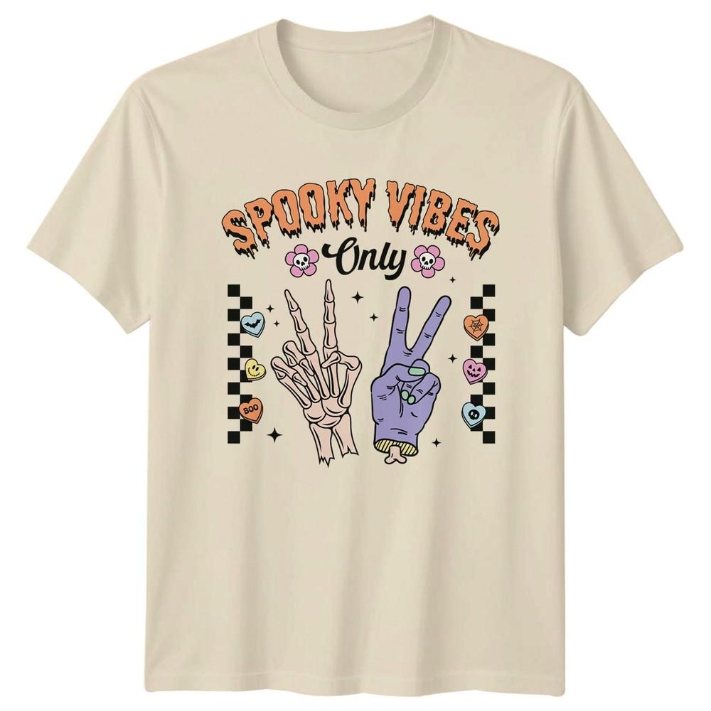 Spooky Vibes Only TShirt Retro Groovy Halloween Gift For Him And Her