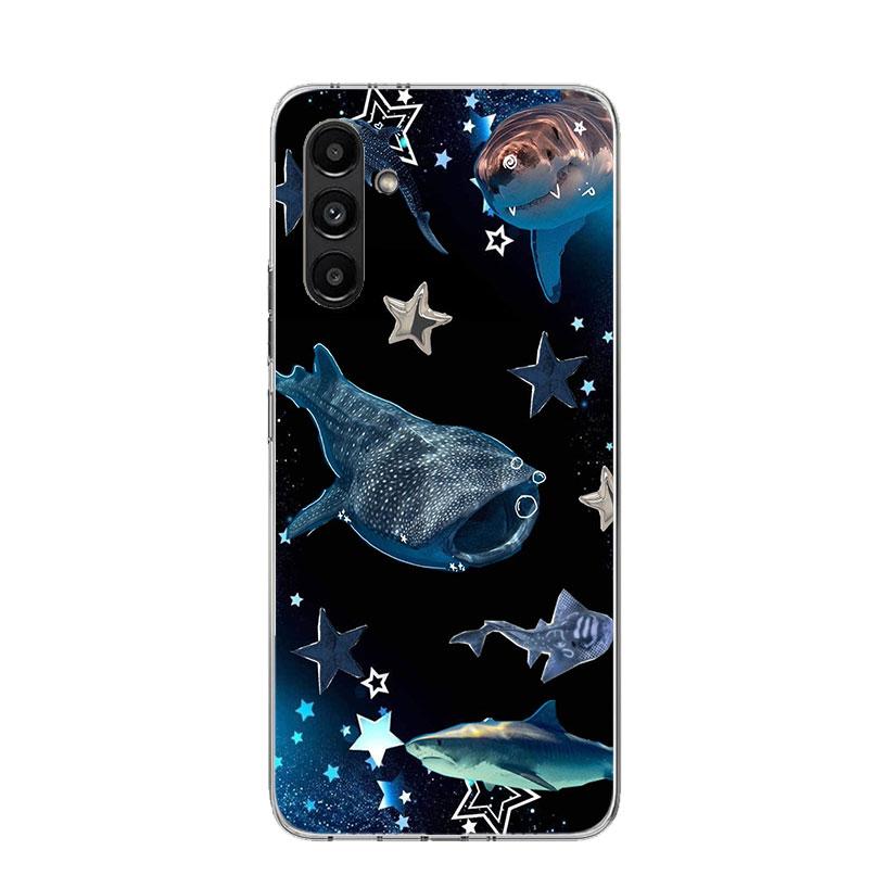 Чехол для телефона с китовой акулой для Samsung Galaxy A17 A16 A14 A15 A13 A57 A56 A54 A55 A53 A37 A36 A34 A35 A33 A26 A24 A25 A23 Gala