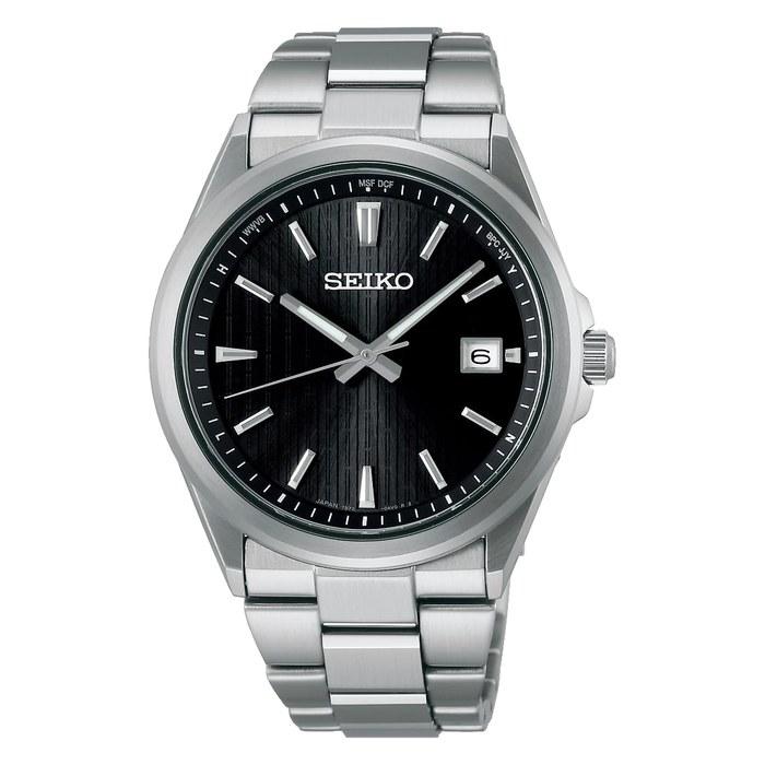 Seiko Selection SBTM351 Men's Watch - Made in Japan - Solar Radio Sync - Date Calendar - Black Dial - Stainless Steel