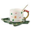 High-looking Christmas Gifts Ceramic Exquisite Coffee Cup with Spoon Girl Creative Cartoon Ins Cute