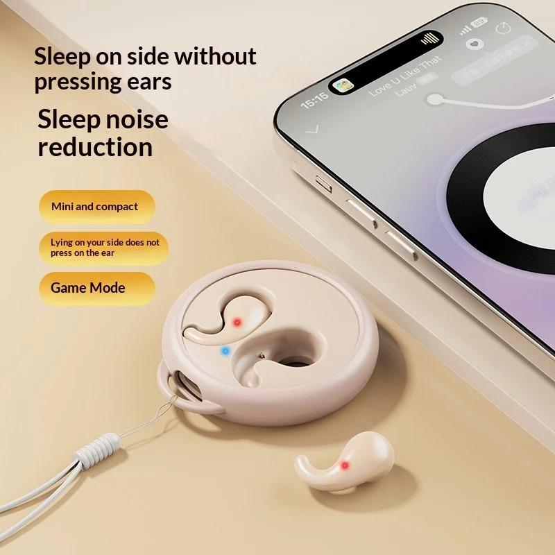 Xiaomi Ultra‑Soft Sleep Wireless Earphones Lightweight Noise Cancelling Buds Silicone Anti‑Lost Lanyard Compact Headphones for Sleeping