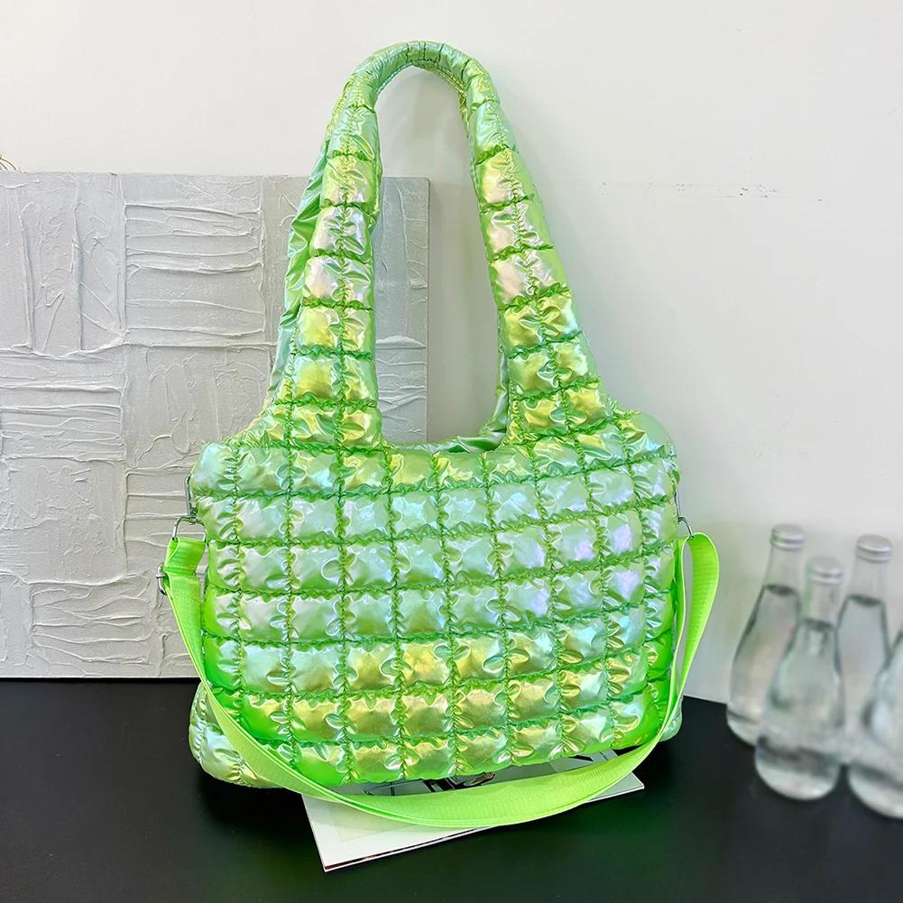 Стеганая сумка-тоут большой вместимости, сумка-хобо на плечо, пуховик, сумки с сетчатой простежкой, дорожные сумки с верхней ручкой, женские сумки через плечо