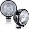 IPF Halogen Headlight Assembly, H4 Low Beam, 3200K, Factory Color, 12V, Set of 2, 6-inch, Cut-Out Lens, Black Body, Off-Road, S-9064