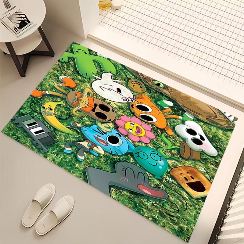 1pc The Amazing World of Gumball1 Print Area Rug - Soft, Washable Non-Slip Indoor Mat, Living Room, Home Office Decorative Rug,Office Decorative