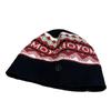 Новая шапка бини в стиле Fair Isle с ретро жаккардом и защитой ушей для женщин, осенне-зимняя, холодостойкая и теплая, шерстяная шапка, шляпа-ведро