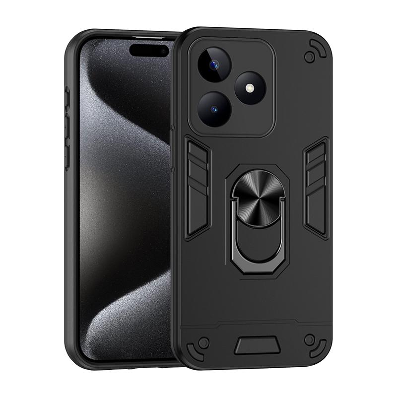 Противоударный жесткий чехол-броня для Realme C51 C53 C55 для Realme C53 Realme C55 Чехол с автомобильным магнитным кольцом-держателем