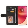 For Motorola Edge 50 Fusion 5G Leather Phone Case Stand Wallet with Bi-colour Splicing Design