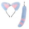 Cat Ears Headband and Faux Tail Keychain Elegant Cosplay Accessories Stylish Pendant for Handbag Backpack Decoration