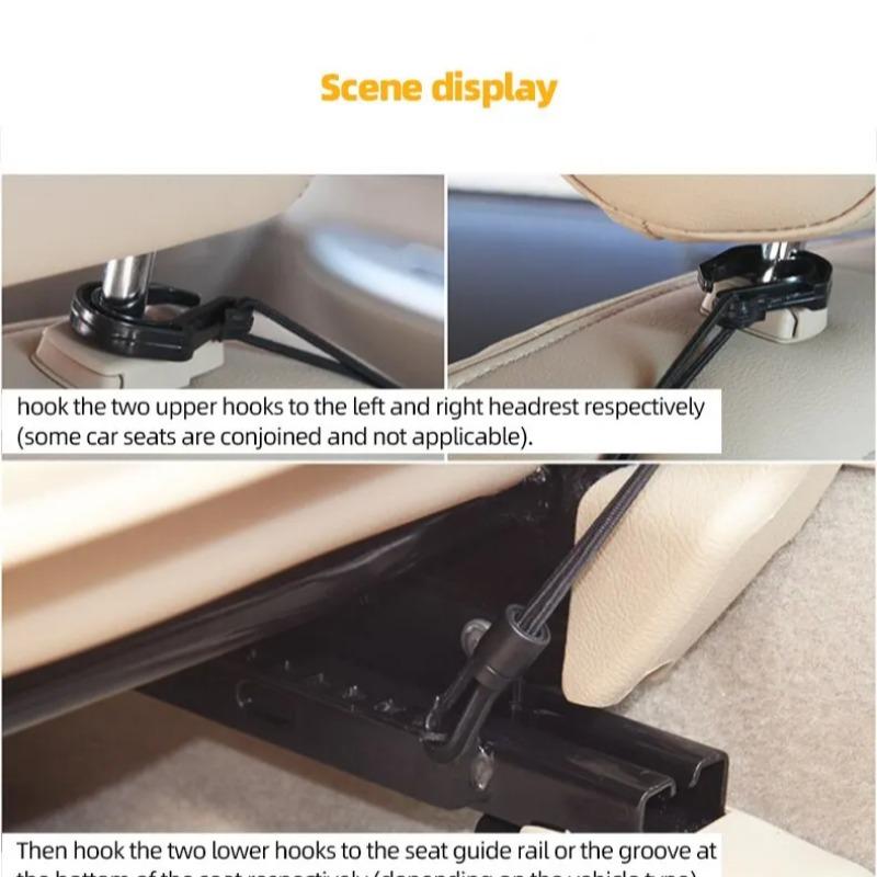 Car Elastic Storage Net Bag Between Seats Auto Interior Organizer Car Divider Pet Barrier Universal Stretchable Mesh Bag