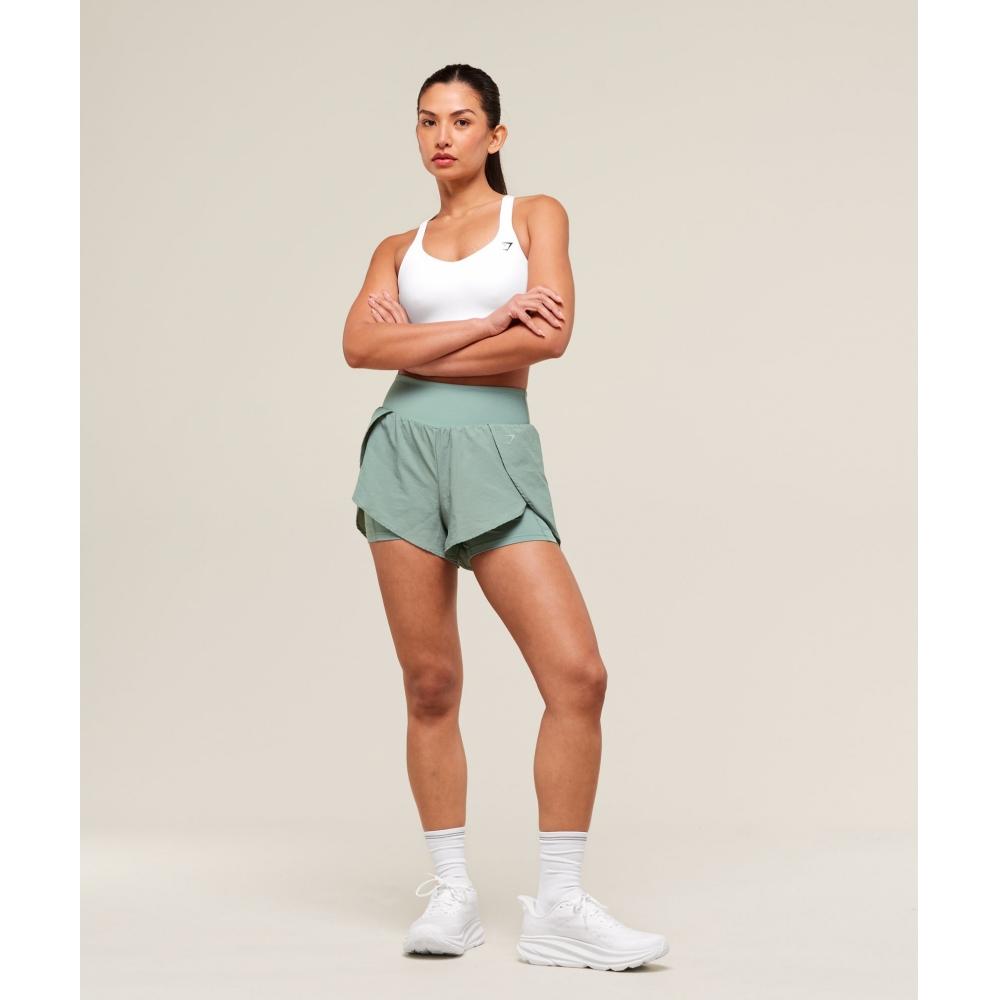 Gymshark Шорты 2 в 1 для бега, небесно-голубые B3c4d Udbp