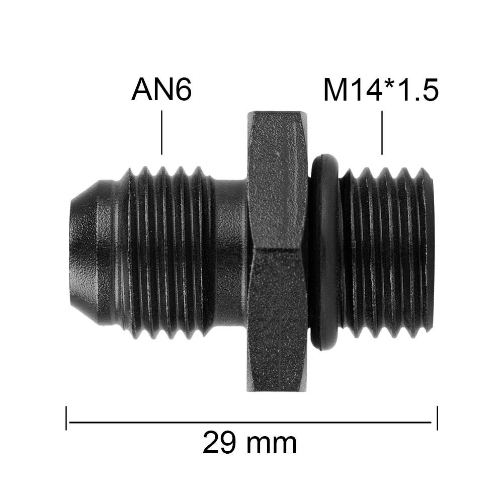 AN6 AN8 AN10 M14 M16 M18 1/2 1/4 3/8 NPT Прямой адаптер-тройник для топливного, масляного, воздушного шланга с наружной резьбой и врезкой