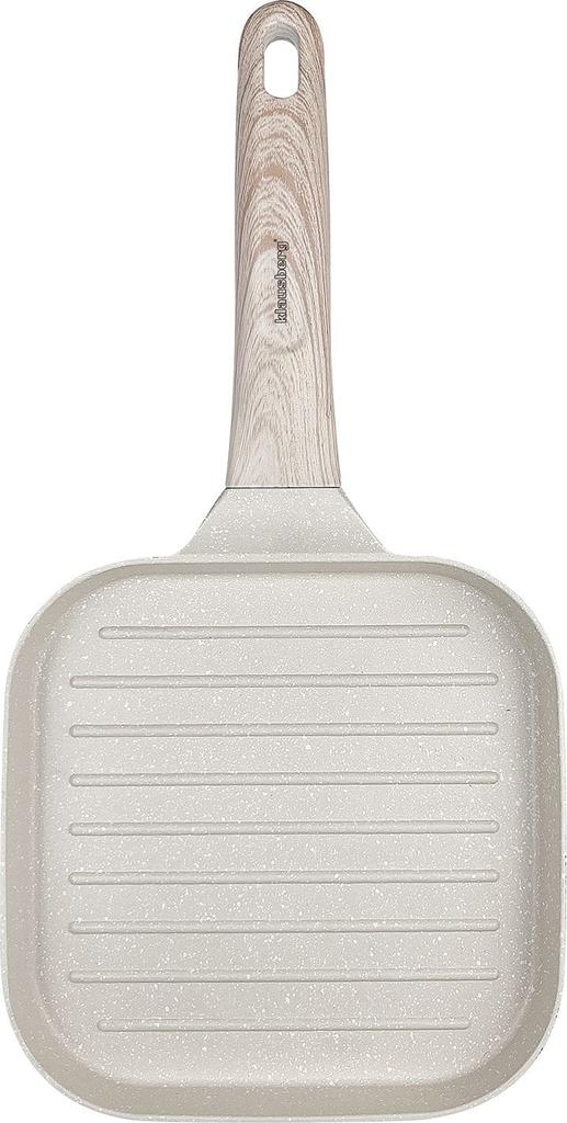 Patelnia grillowa 18x18cm marmurkowa BEŻOWA KLAUSBERG KB-7812