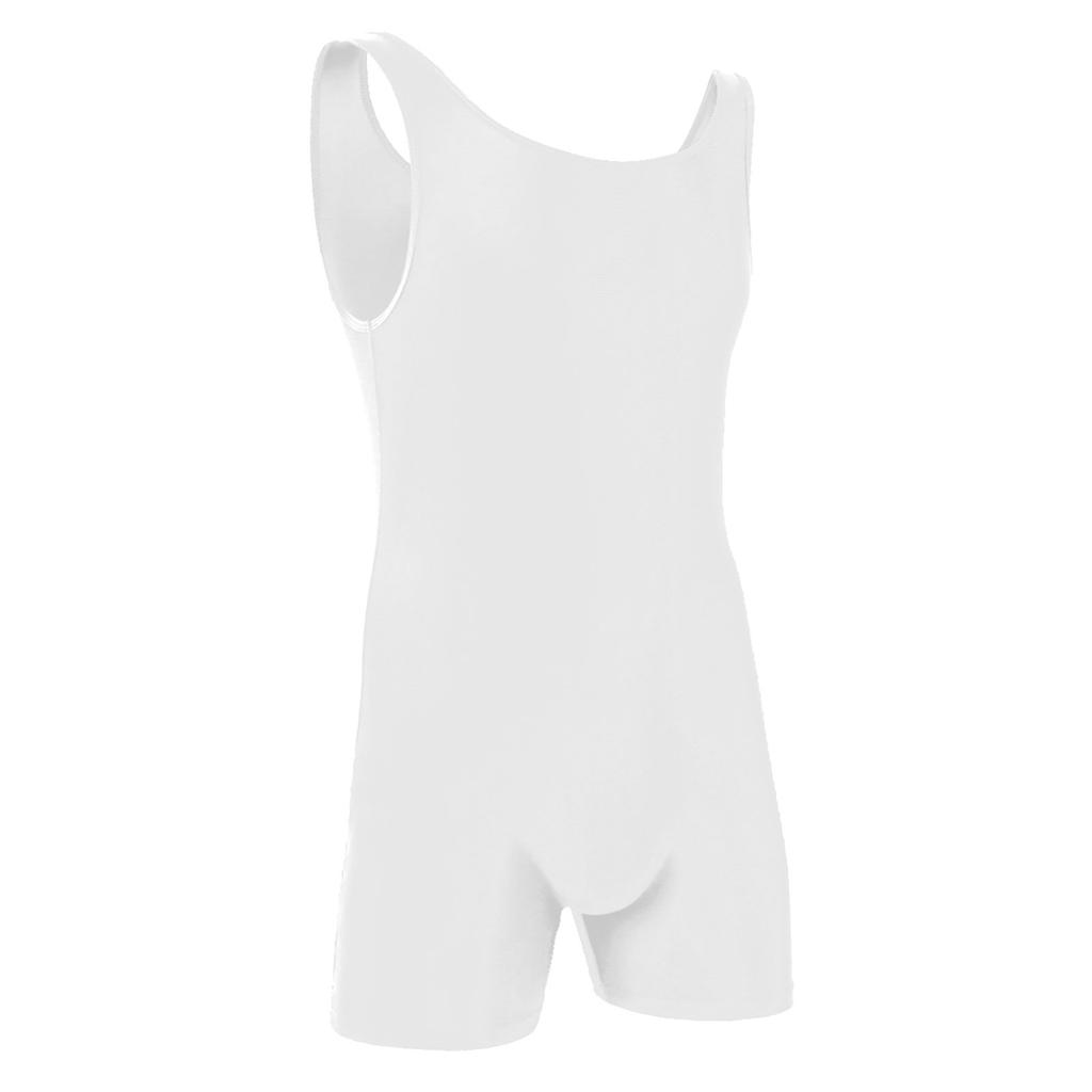 Mens Sleeveless Stretchy One Piece Bodysuit Leotard Sport Gym Workout Tank Tops