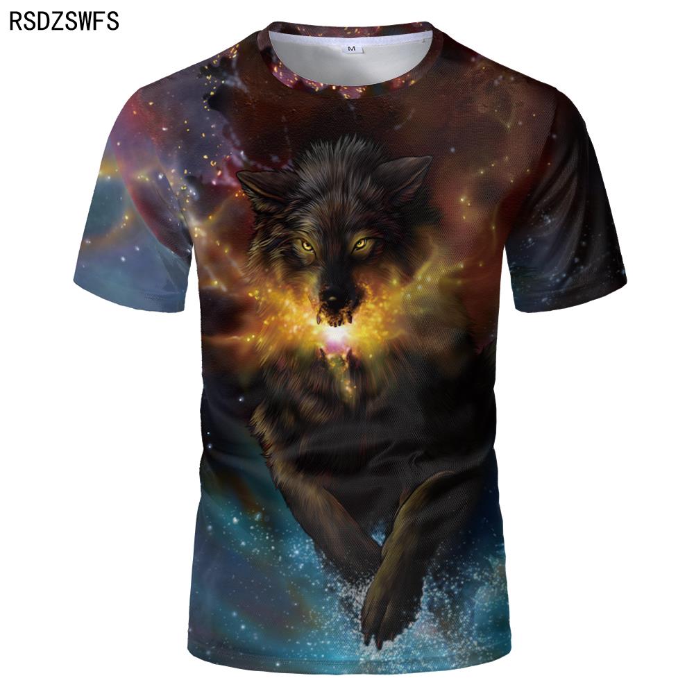 2023 Fun Newest Harajuku Wolf 3D Print Cool T-shirt Men/Women Short Sleeve Summer Tops Beauty T Shirt Fashion Animal Tees