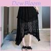Elegant Lace Cake Skirt With High Waist And Ruffle Hem For Womens Spring Fashion