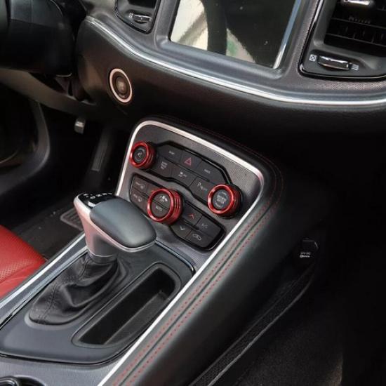 For 11- Chrysler 300/Charger Red Air Conditioner Switch Knob Trim Ring Cover