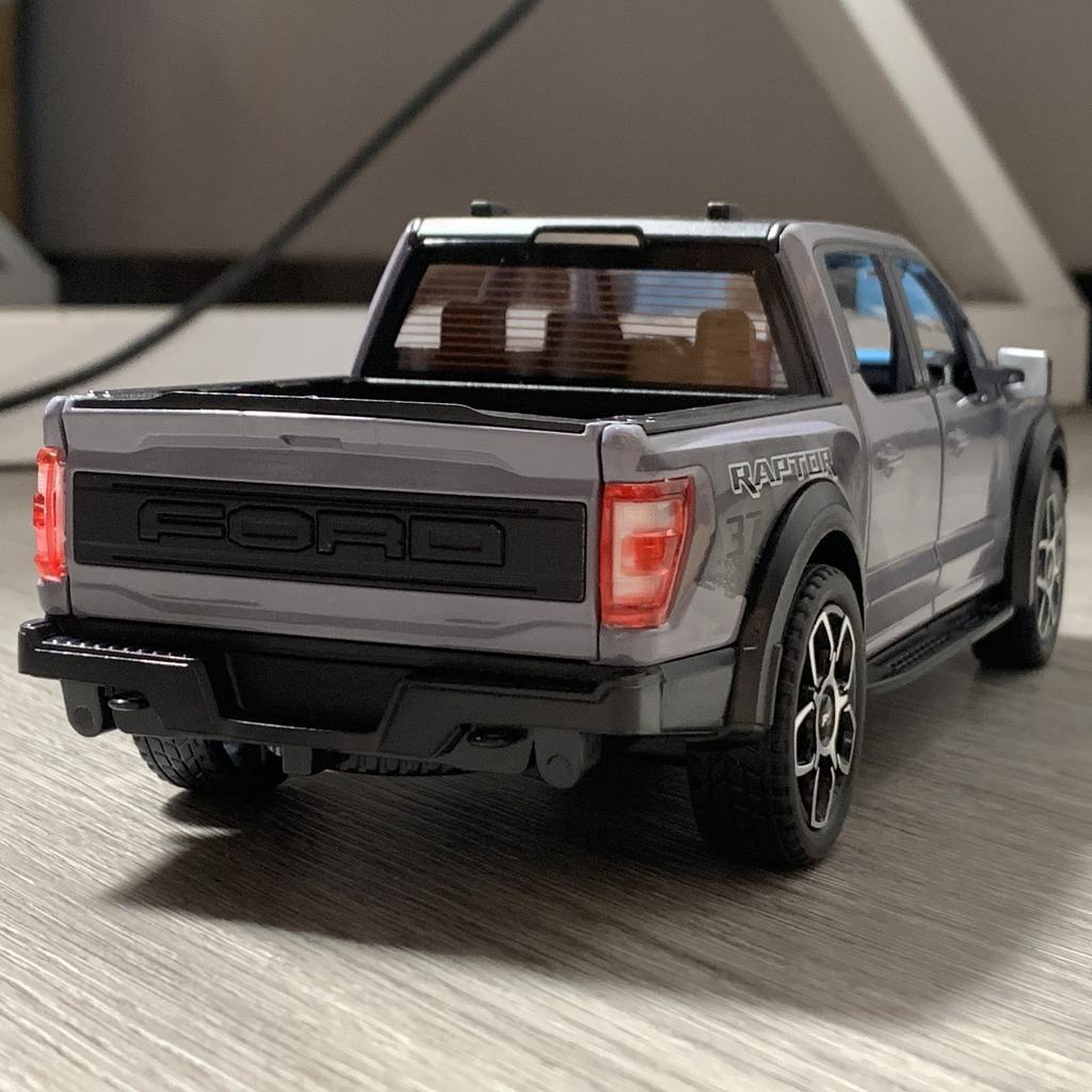1:20 Форд Раптор F150 Пикап Игрушечная Модель Машины Со Звуком Светом Открывающимися Дверями Литая Металлическая Модель Коллекция Игрушек Друг